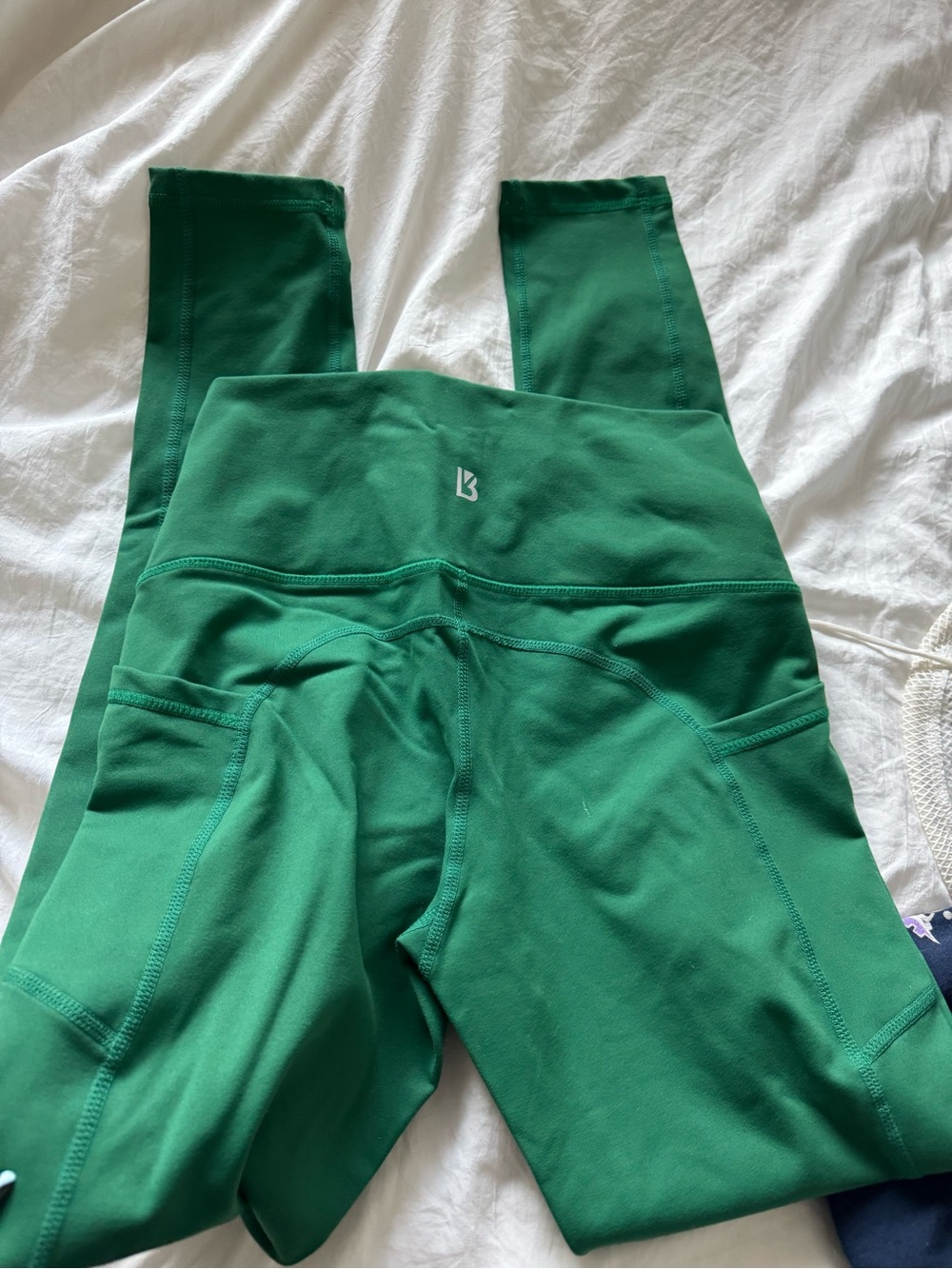 BuffBunny Emerald Green Kids Leggings with Pockets